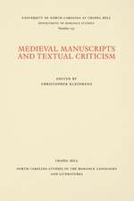 Medieval Manuscripts and Textual Criticism