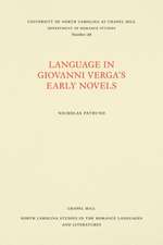 Language in Giovanni Verga's Early Novels