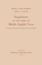 Supplement to the Index of Middle English Verse: Carleton Brown and Rossell Hope Robbins