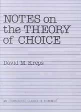 Notes On The Theory Of Choice