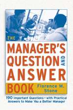 The Manager's Question and Answer Book