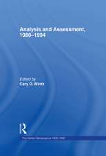 Analysis and Assessment, 1980-1994