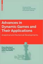 Advances in Dynamic Games and Their Applications