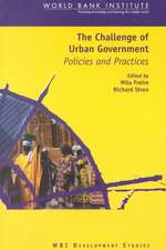 The Challenge of Urban Government: Policies and Practices