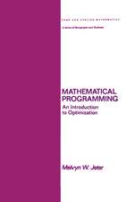 Mathematical Programming: An Introduction to Optimization