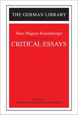 Critical Essays: Hans Magnus Enzensberger