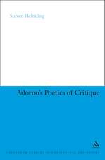 Adorno's Poetics of Critique