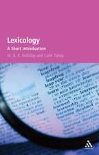 Lexicology: A Short Introduction