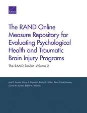 The Rand Online Measure Repository for Evaluating Psychological Health and Traumatic Brain Injury Programs: The Rand Toolkit