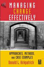 Managing Change Effectively