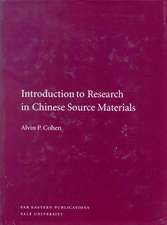 Introduction to Research in Chinese Source Materials