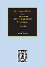 Death & Marriages from Tarboro, North Carolina Newspapers, 18241-1865