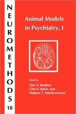 Animal Models in Psychiatry, I