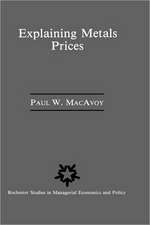 Explaining Metals Prices: Economic Analysis of Metals Markets in the 1980s and 1990s