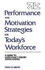 Performance and Motivation Strategies for Today's Workforce: A Guide to Expectancy Theory Applications