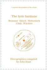 The Lyric Baritone. 5 Discographies. Hans Reinmar, Gerhard Husch (Husch), Josef Metternich, Hermann Uhde, Eberhard Wachter (Wachter). [1997].: A Beginner's Guide to the Occupation of Palestine