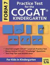 Practice Test for the CogAT Kindergarten Form 7 Level 5/6