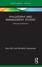 Philosophy and Management Studies: A Research Overview