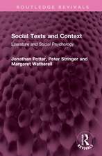 Social Texts and Context: Literature and Social Psychology