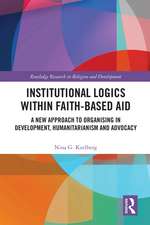 Institutional Logics within Faith-Based Aid: A New Approach to Organising in Development, Humanitarianism and Advocacy