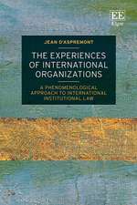 The Experiences of International Organizations – A Phenomenological Approach to International Institutional Law