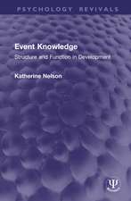 Event Knowledge: Structure and Function in Development