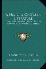 A History Of Greek Literature