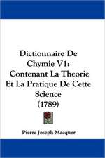 Dictionnaire De Chymie V1