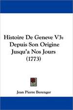 Histoire De Geneve V3