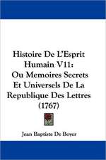 Histoire De L'Esprit Humain V11