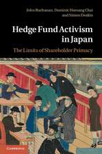 Hedge Fund Activism in Japan: The Limits of Shareholder Primacy