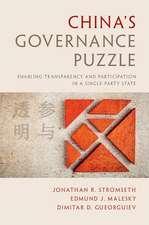 China's Governance Puzzle: Enabling Transparency and Participation in a Single-Party State