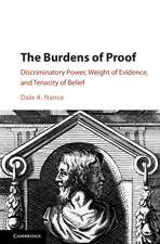 The Burdens of Proof: Discriminatory Power, Weight of Evidence, and Tenacity of Belief