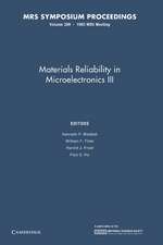 Materials Reliability in Microelectronics III
