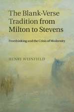 The Blank-Verse Tradition from Milton to Stevens: Freethinking and the Crisis of Modernity