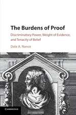 The Burdens of Proof: Discriminatory Power, Weight of Evidence, and Tenacity of Belief