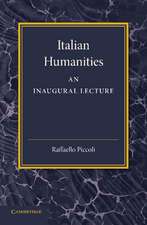 Italian Humanities: An Inaugural Lecture