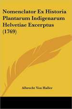 Nomenclator Ex Historia Plantarum Indigenarum Helvetiae Excerptus (1769)