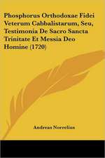 Phosphorus Orthodoxae Fidei Veterum Cabbalistarum, Seu, Testimonia De Sacro Sancta Trinitate Et Messia Deo Homine (1720)