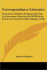 Correspondance Litteraire