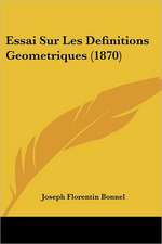 Essai Sur Les Definitions Geometriques (1870)