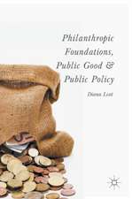 Philanthropic Foundations, Public Good and Public Policy