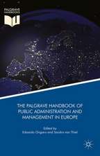 The Palgrave Handbook of Public Administration and Management in Europe