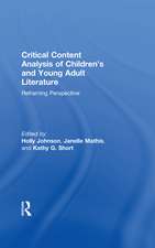 Critical Content Analysis of Children’s and Young Adult Literature: Reframing Perspective