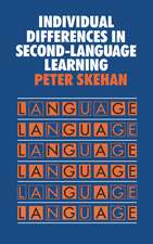 Individual Differences in Second Language Learning