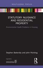 Statutory Nuisance and Residential Property: Environmental Health Problems in Housing