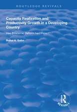 Capacity Realization and Productivity Growth in a Developing Country: Has Economic Reform Had Impact?