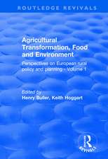 Agricultural Transformation, Food and Environment: Perspectives on European Rural Policy and Planning - Volume 1