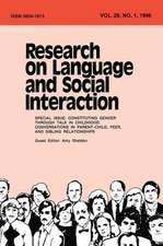 Constituting Gender Through Talk in Childhood: Conversations in Parent-child, Peer, and Sibling Relationships:a Special Issue of research on Language and Social interaction