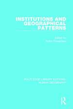 Institutions and Geographical Patterns